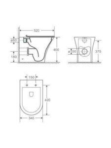 Ceramita Storm Floor Rimless Λεκάνη Μπάνιου