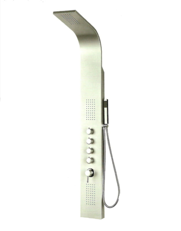 Colorado Eclipse Satin Silver Στήλη Ντους Υδρομασάζ
