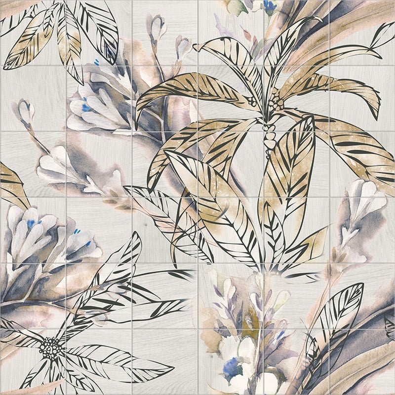 Mural Autumn Leaves 120x120 Πλακάκι Δαπέδου-Τοίχου
