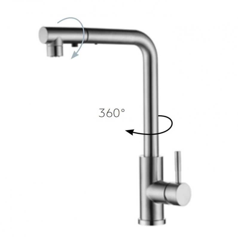 Eveberg Pilot X-25 Μπαταρία κουζίνας Πάγκου Nickel Spazzolato